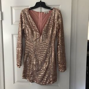 Rose Gold Sequin Dress